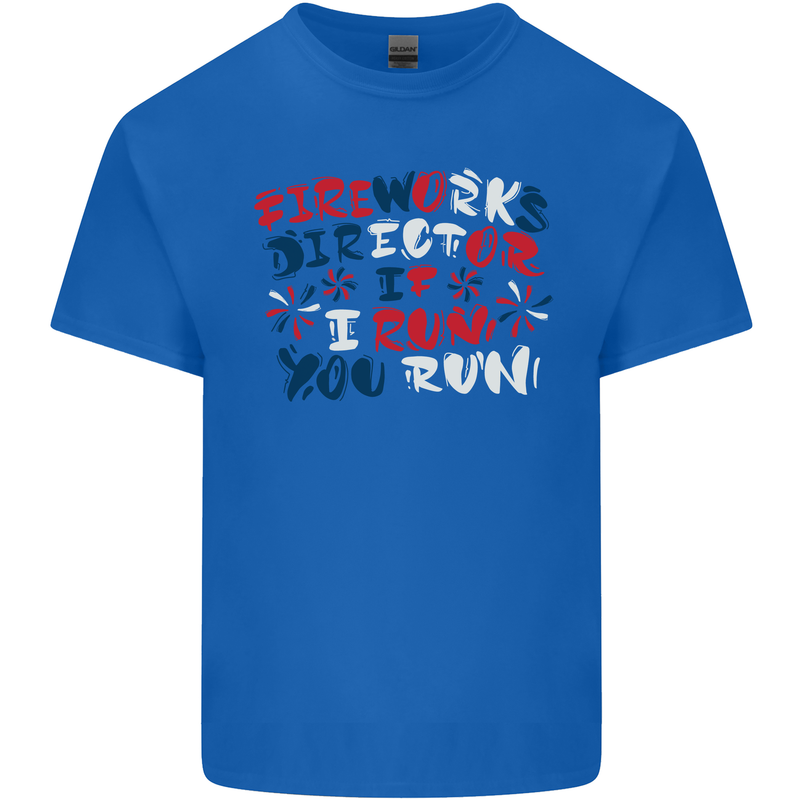 Fireworks Director Funny Bonfire Night July 4th Kids T-Shirt Childrens Royal Blue