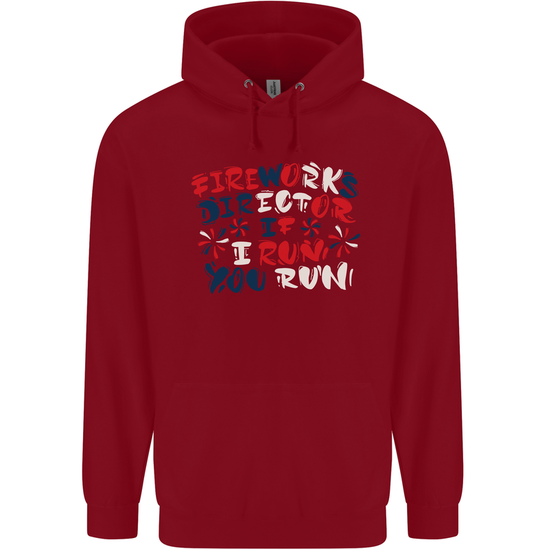 Fireworks Director Funny Bonfire Night July 4th Mens 80% Cotton Hoodie Red