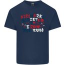 Fireworks Director Funny Bonfire Night July 4th Mens Cotton T-Shirt Tee Top Navy Blue