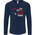 Fireworks Director Funny Bonfire Night July 4th Mens Long Sleeve T-Shirt Navy Blue