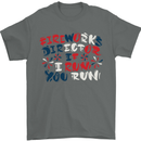 Fireworks Director Funny Bonfire Night July 4th Mens T-Shirt 100% Cotton Charcoal