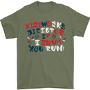 Fireworks Director Funny Bonfire Night July 4th Mens T-Shirt 100% Cotton Military Green