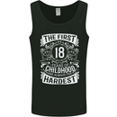 First 18 Years of Childhood Funny 18th Birthday Mens Vest Tank Top Black