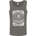 First 18 Years of Childhood Funny 18th Birthday Mens Vest Tank Top Charcoal