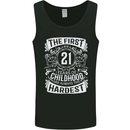 First 21 Years of Childhood Funny 21st Birthday Mens Vest Tank Top Black