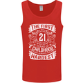 First 21 Years of Childhood Funny 21st Birthday Mens Vest Tank Top Red