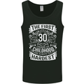 First 30 Years of Childhood Funny 30th Birthday Mens Vest Tank Top Black