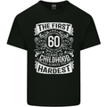 First 60 Years of Childhood Funny 60th Birthday Mens Cotton T-Shirt Tee Top Black