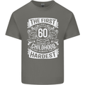 First 60 Years of Childhood Funny 60th Birthday Mens Cotton T-Shirt Tee Top Charcoal