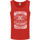 First 60 Years of Childhood Funny 60th Birthday Mens Vest Tank Top Red