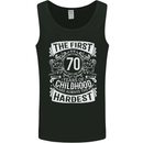 First 70 Years of Childhood Funny 70th Birthday Mens Vest Tank Top Black