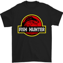 a black t - shirt with a fish hunter logo