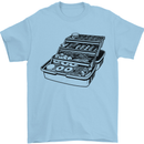 Fisherman Tackle Box Fishing Mens T-Shirt 100% Cotton Light Blue