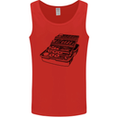 Fisherman Tackle Box Fishing Mens Vest Tank Top Red