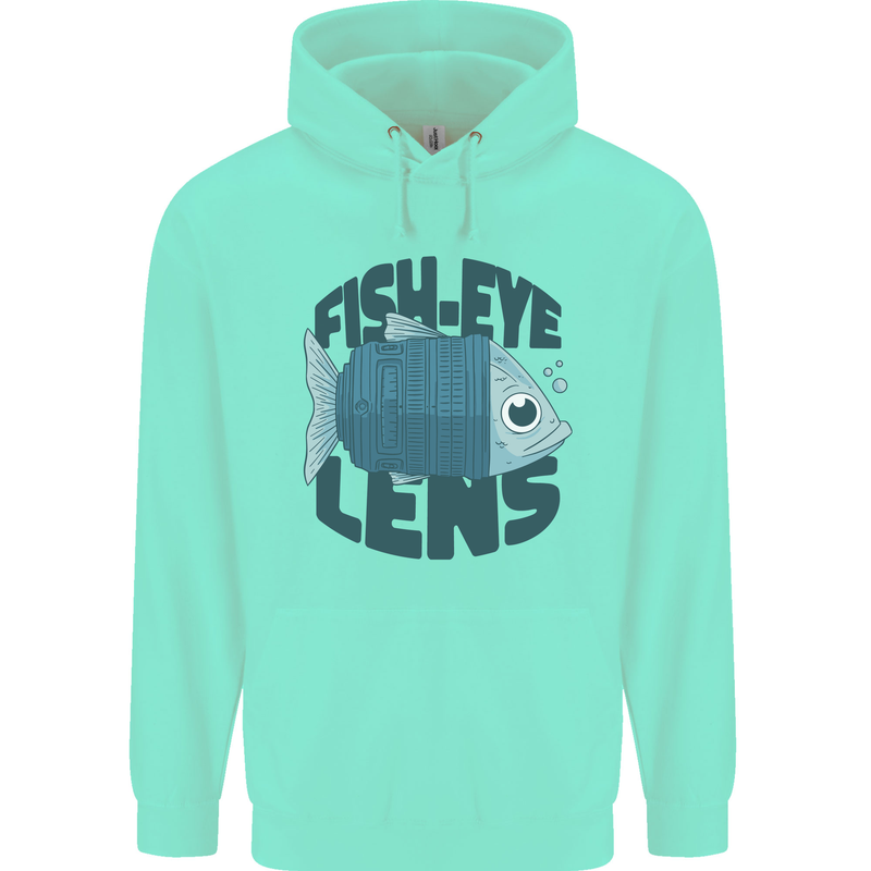 Fisheye Lens Funny Photography Photographer Childrens Kids Hoodie Peppermint
