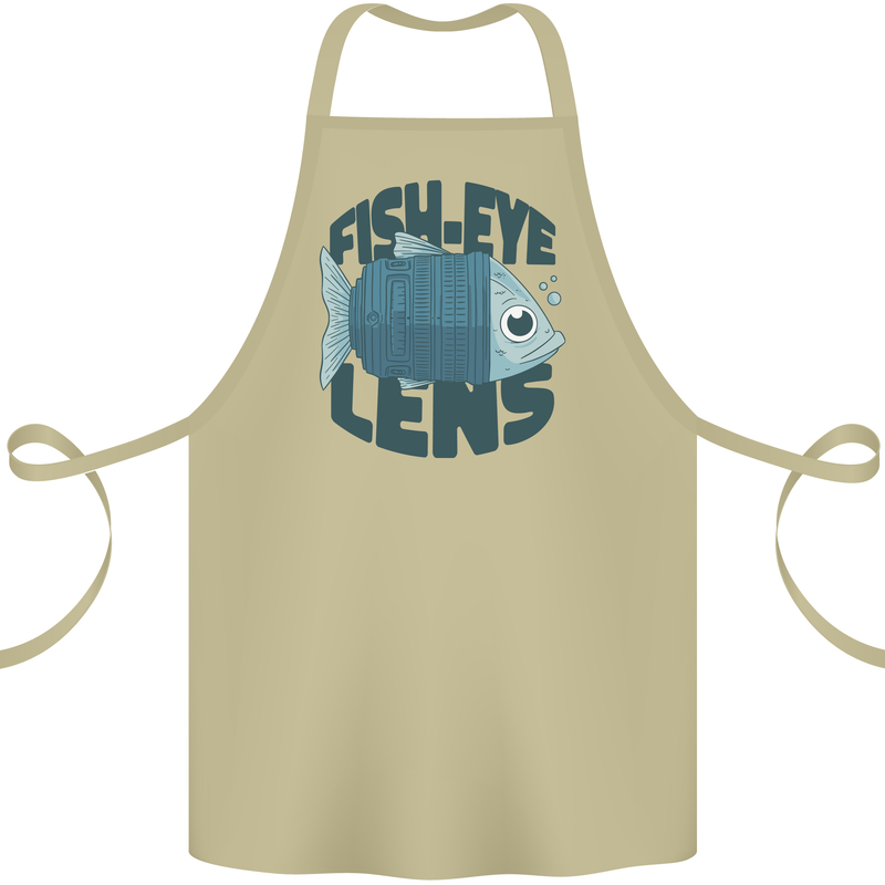 Fisheye Lens Funny Photography Photographer Cotton Apron 100% Organic Khaki