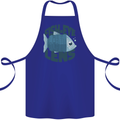 Fisheye Lens Funny Photography Photographer Cotton Apron 100% Organic Royal Blue