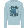 Fisheye Lens Funny Photography Photographer Kids Sweatshirt Jumper Light Blue
