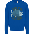 Fisheye Lens Funny Photography Photographer Kids Sweatshirt Jumper Royal Blue