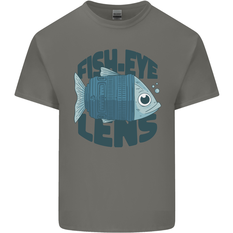 Fisheye Lens Funny Photography Photographer Kids T-Shirt Childrens Charcoal