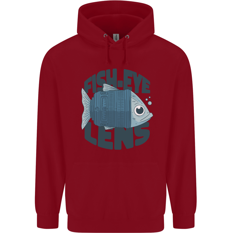 Fisheye Lens Funny Photography Photographer Mens 80% Cotton Hoodie Red