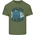 Fisheye Lens Funny Photography Photographer Mens Cotton T-Shirt Tee Top Military Green