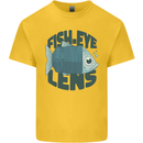 Fisheye Lens Funny Photography Photographer Mens Cotton T-Shirt Tee Top Yellow