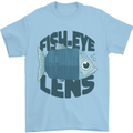 Fisheye Lens Funny Photography Photographer Mens T-Shirt 100% Cotton Light Blue