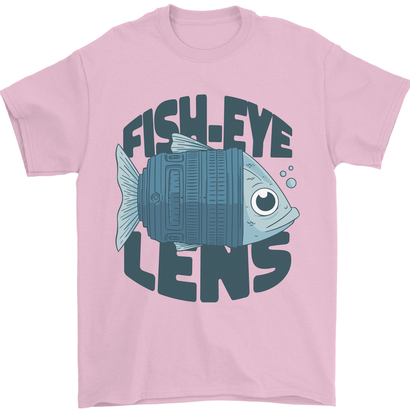 Fisheye Lens Funny Photography Photographer Mens T-Shirt 100% Cotton Light Pink