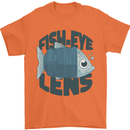 Fisheye Lens Funny Photography Photographer Mens T-Shirt 100% Cotton Orange