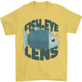 Fisheye Lens Funny Photography Photographer Mens T-Shirt 100% Cotton Yellow