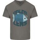 Fisheye Lens Funny Photography Photographer Mens V-Neck Cotton T-Shirt Charcoal