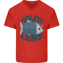 Fisheye Lens Funny Photography Photographer Mens V-Neck Cotton T-Shirt Red