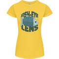 Fisheye Lens Funny Photography Photographer Womens Petite Cut T-Shirt Yellow