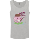 Fishing Axolotl Anti Valentines Day Fisherman Mens Vest Tank Top Sports Grey