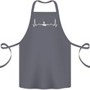 Fishing Boat Pulse ECG Fisherman Heart Beat Cotton Apron 100% Organic Steel