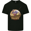 Fishing Dog Fisherman's Best Friend Kids T-Shirt Childrens Black