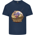 Fishing Dog Fisherman's Best Friend Kids T-Shirt Childrens Navy Blue