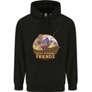 Fishing Dog Fisherman's Best Friend Mens 80% Cotton Hoodie Black