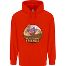 Fishing Dog Fisherman's Best Friend Mens 80% Cotton Hoodie Bright Red