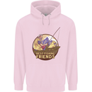 Fishing Dog Fisherman's Best Friend Mens 80% Cotton Hoodie Light Pink