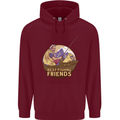 Fishing Dog Fisherman's Best Friend Mens 80% Cotton Hoodie Maroon