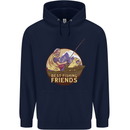 Fishing Dog Fisherman's Best Friend Mens 80% Cotton Hoodie Navy Blue