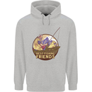 Fishing Dog Fisherman's Best Friend Mens 80% Cotton Hoodie Sports Grey