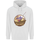 Fishing Dog Fisherman's Best Friend Mens 80% Cotton Hoodie White