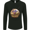 Fishing Dog Fisherman's Best Friend Mens Long Sleeve T-Shirt Black