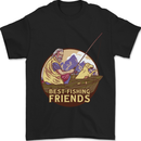Fishing Dog Fisherman's Best Friend Mens T-Shirt 100% Cotton Black