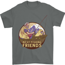 Fishing Dog Fisherman's Best Friend Mens T-Shirt 100% Cotton Charcoal