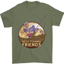 Fishing Dog Fisherman's Best Friend Mens T-Shirt 100% Cotton Military Green