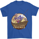 Fishing Dog Fisherman's Best Friend Mens T-Shirt 100% Cotton Royal Blue